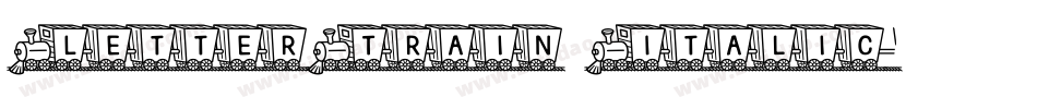 LetterTrain Italic字体转换